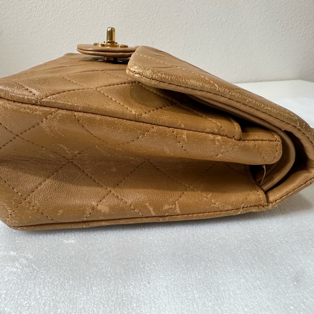 Vintage Chanel Brown Quilted Shoulder Bag - Picture 3 of 7